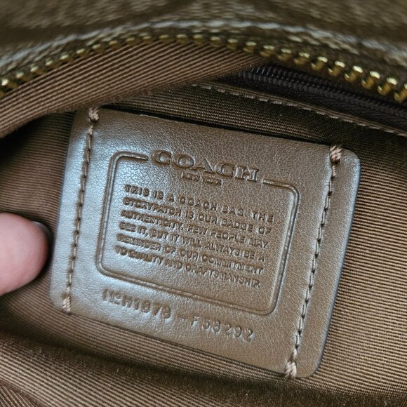 Coach Zippered Tote Bag in Signature Print - Picture 6 of 16